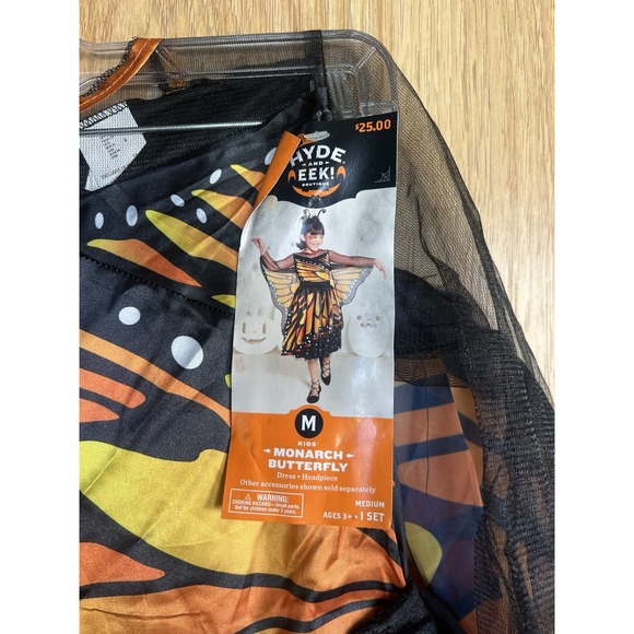 NEW Monarch Butterfly Kids Costume Size Medium HYDE & EEK! - Picture 3 of 7